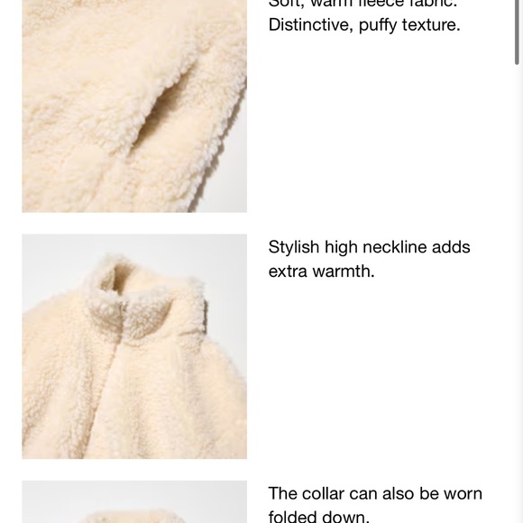 Uniqlo NWT Teddy Fleece Navy zip-up Jacket - Picture 3 of 13